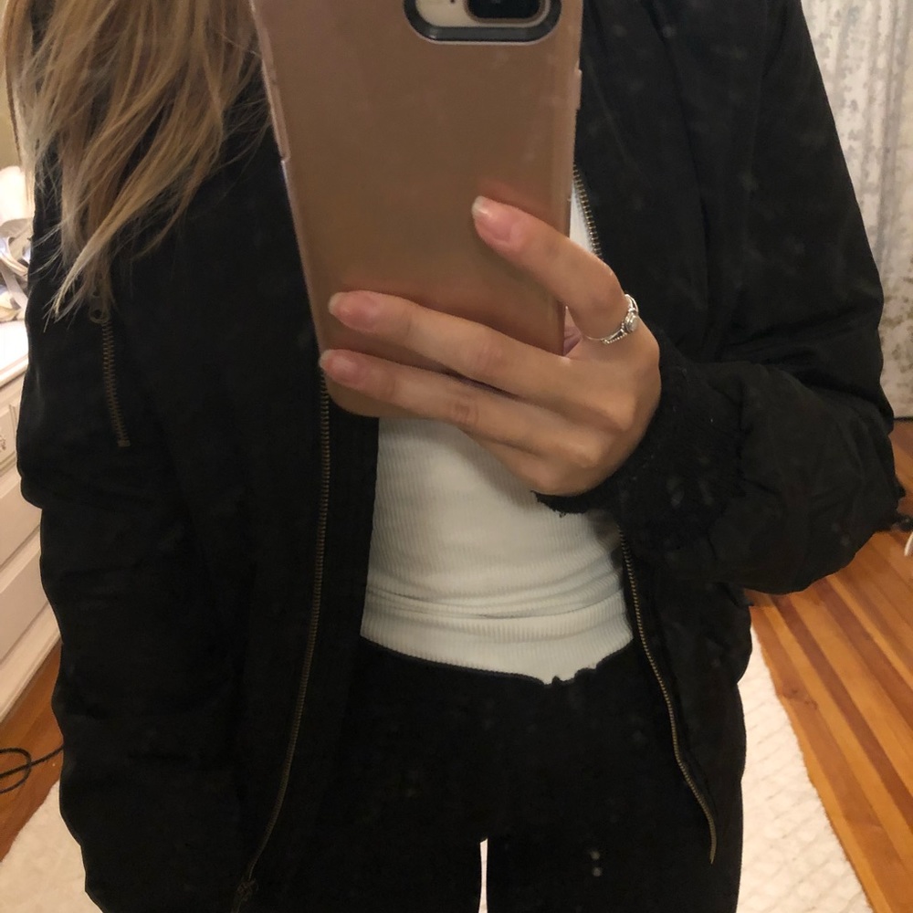Black bomber jacket